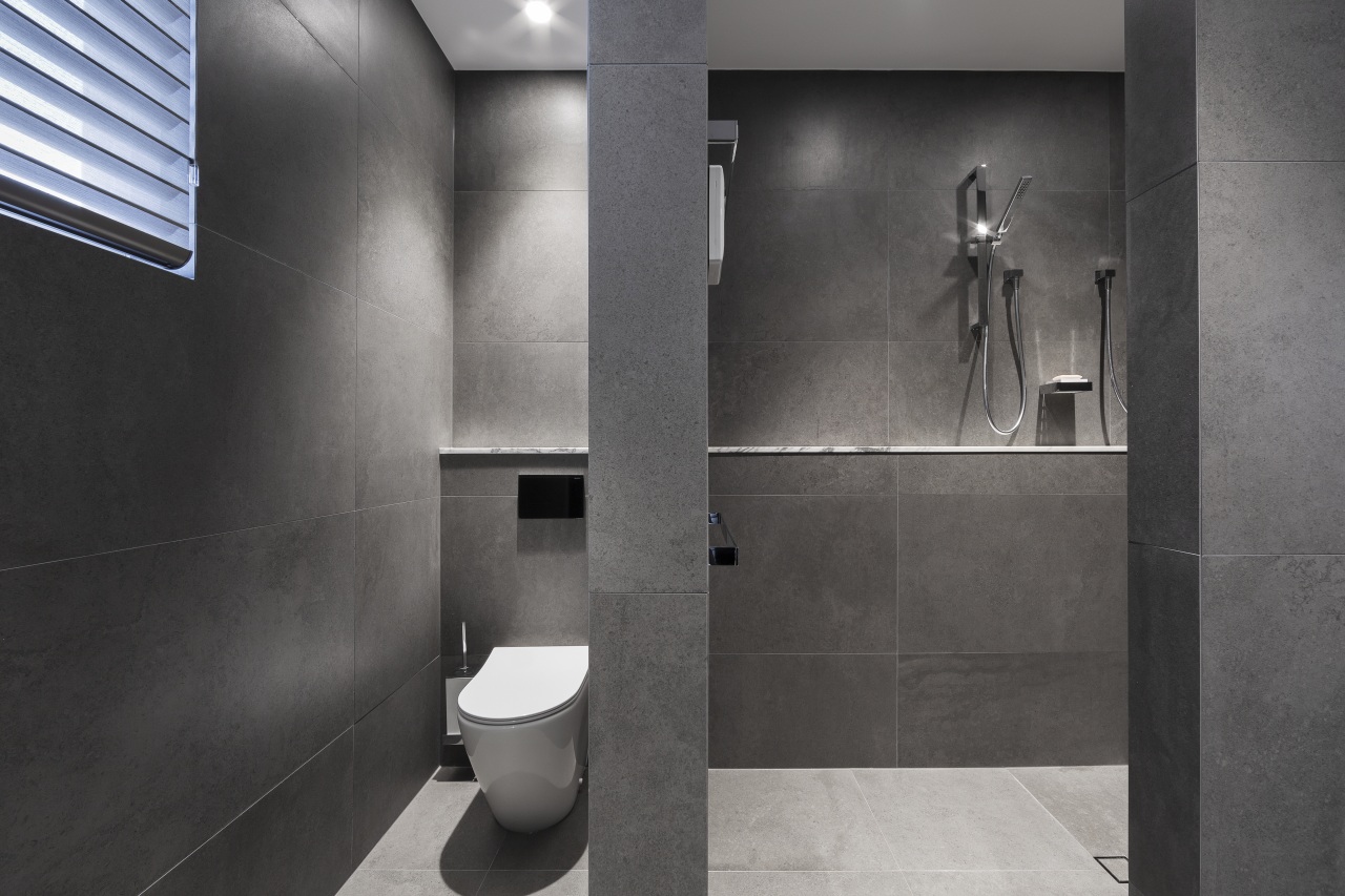 ​​​​​​​These toilet and shower cubicles are located in gray, black