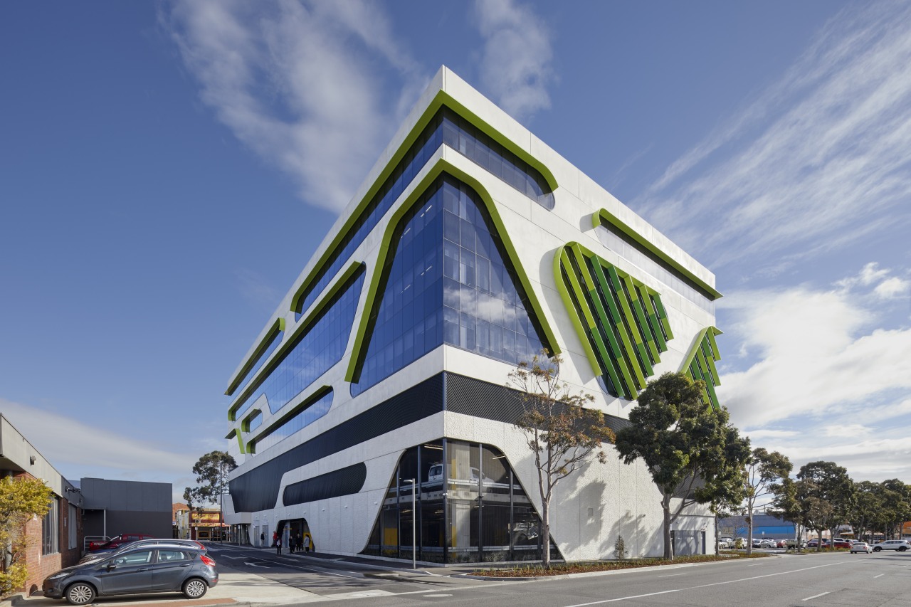 Standing seven-levels tall, the new VicRoads building is architecture, commercial building, facade, VicRoads building, exterior