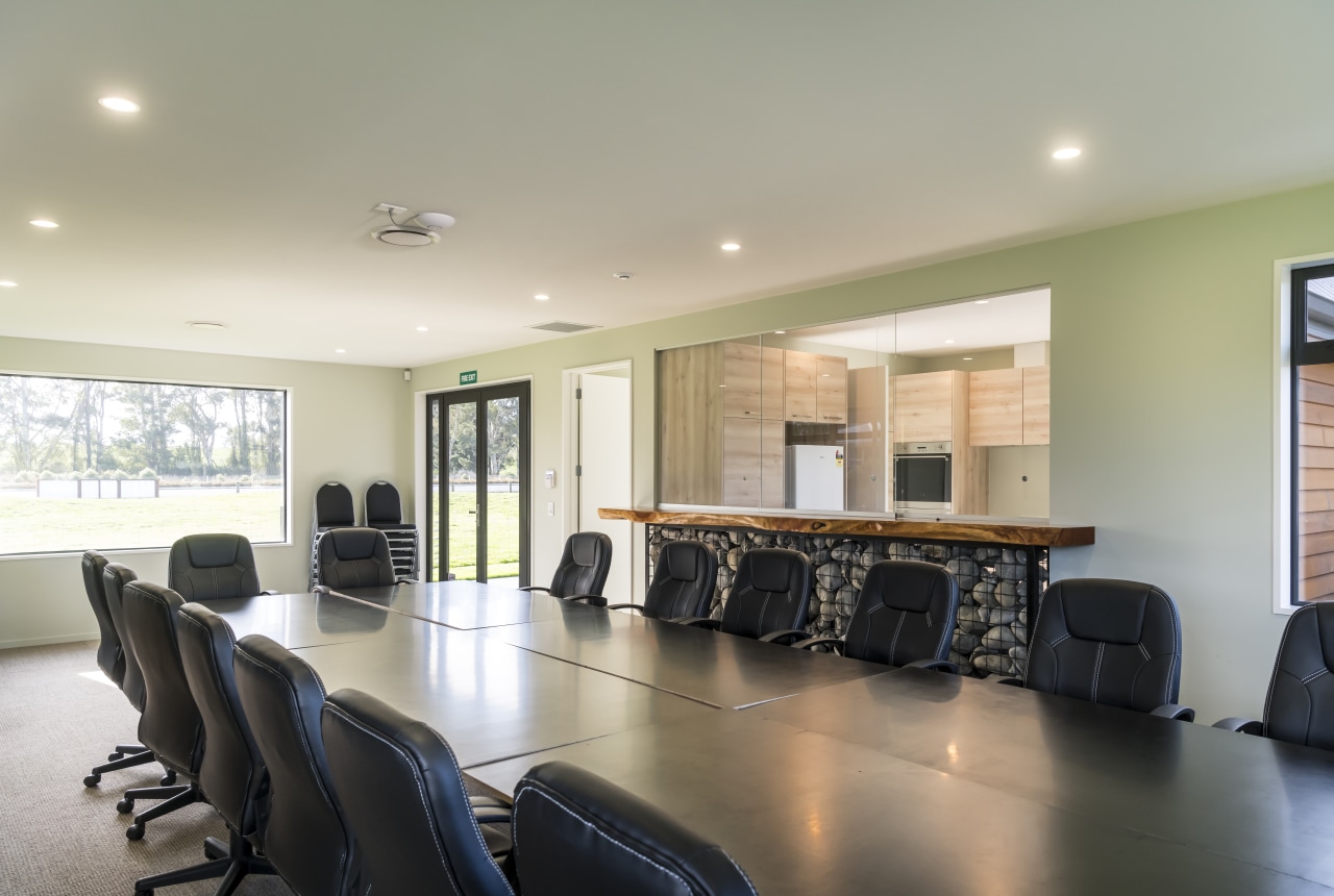 The Fowler Homes-built North Canterbury Fish & Game building, conference hall, urniture, interior design, fish & game, Fowler Homes