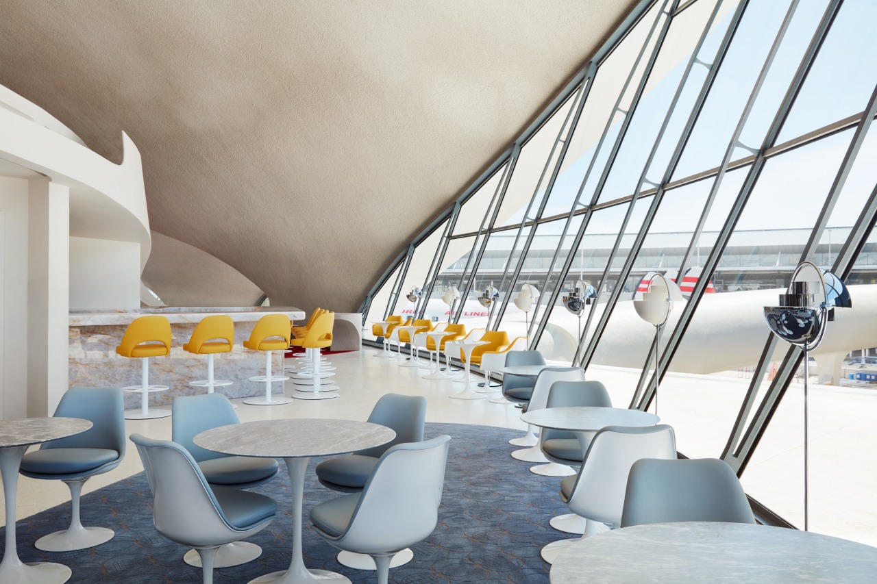 Bon appétit! At the TWA Hotel, at JFK architecture, TWA Hotel, JFK Airport, Paris Cafe