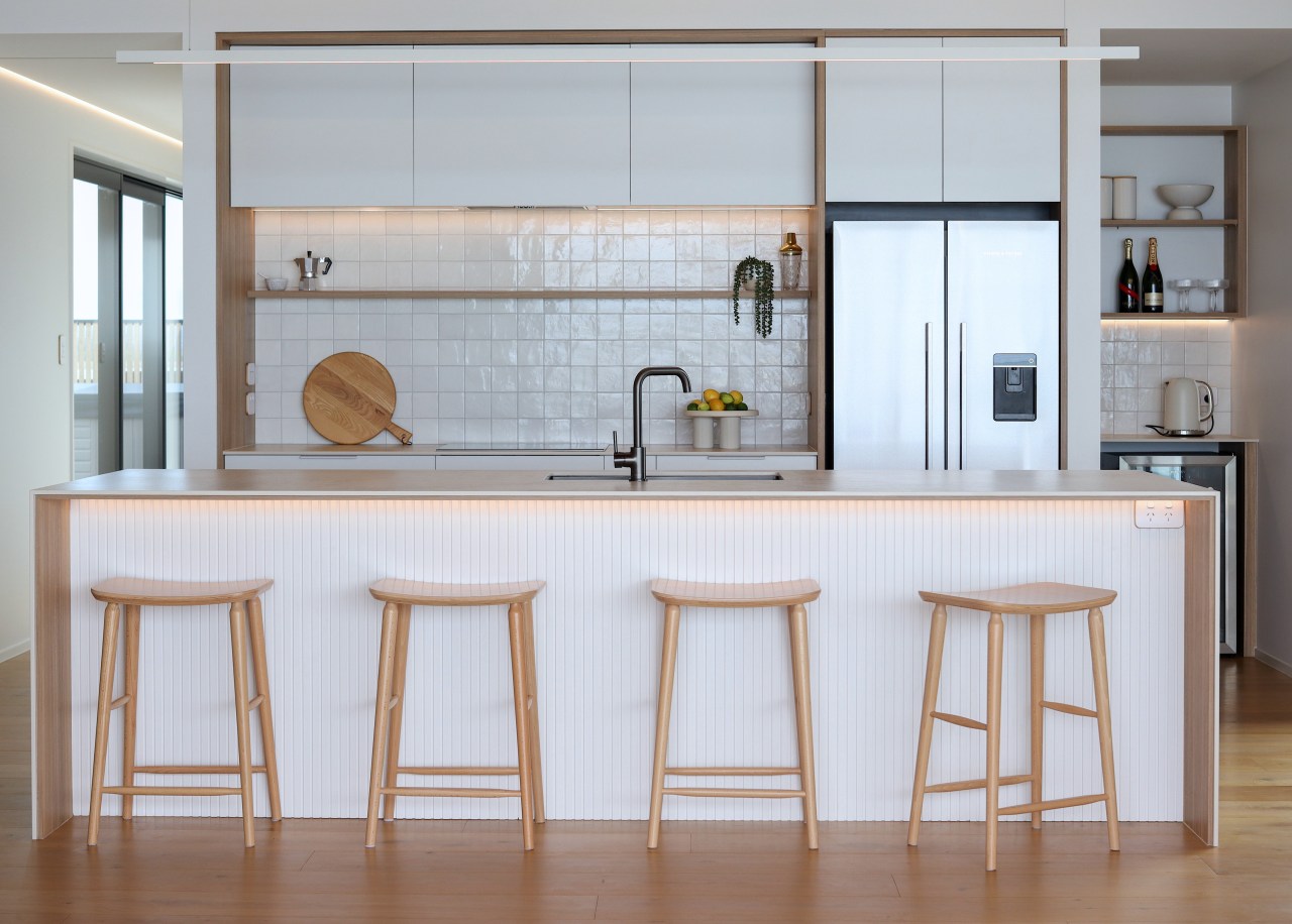 The fridge stands out in the design – 