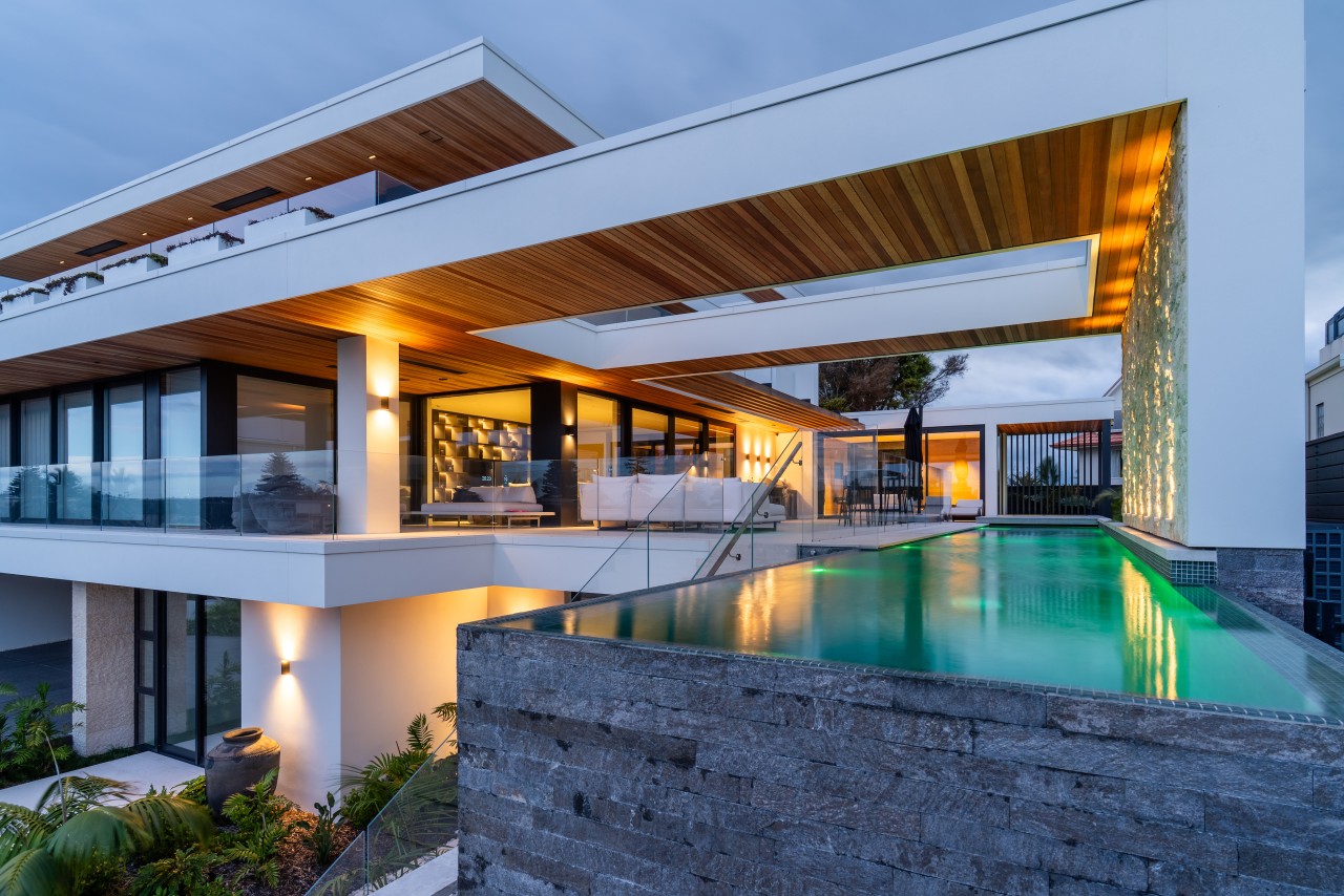 The lap pool meets social focal point seen 