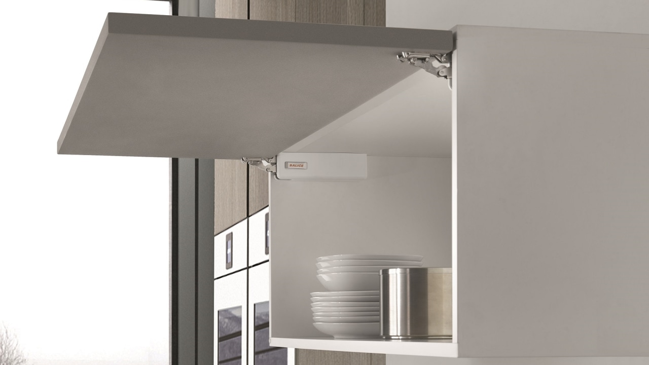 Salice's Wind is an elegant, unobtrusive overhead lift gray, white