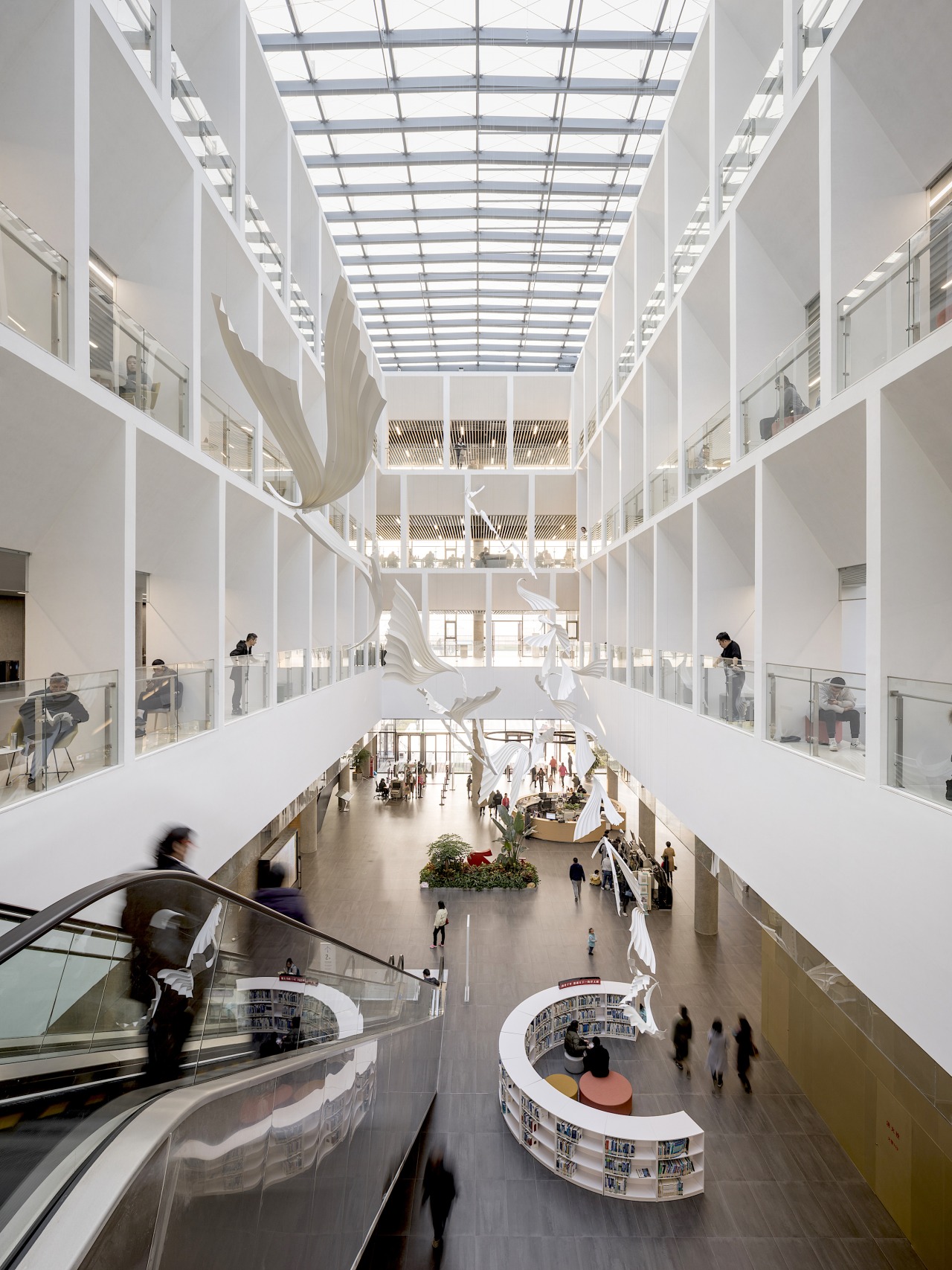 In the heart of the library is a 