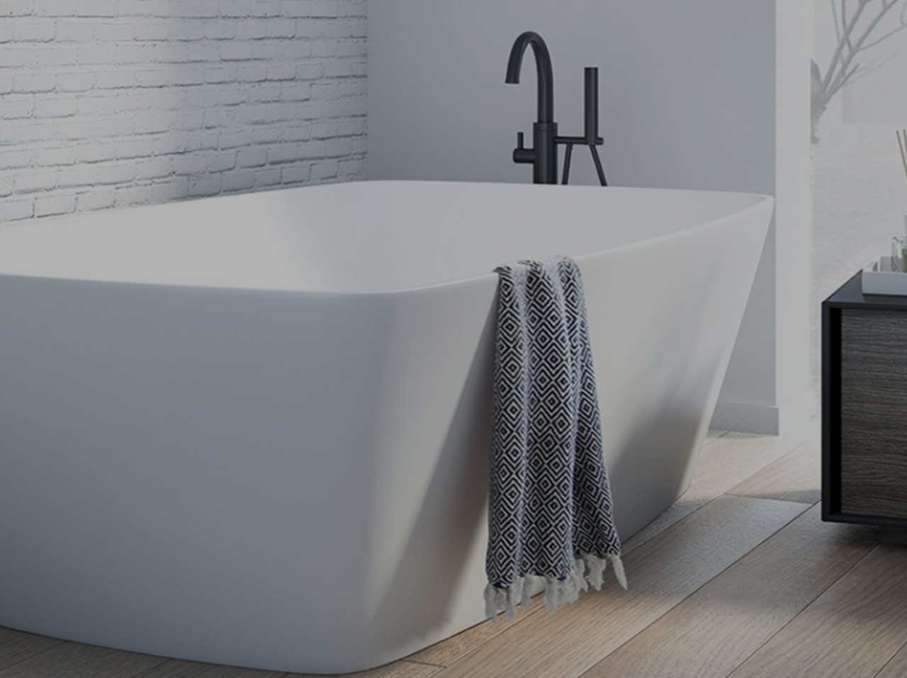 Freestanding baths are a stunning and impressive feature angle, bathroom sink, bathtub, bidet, plumbing fixture, product, tap, gray