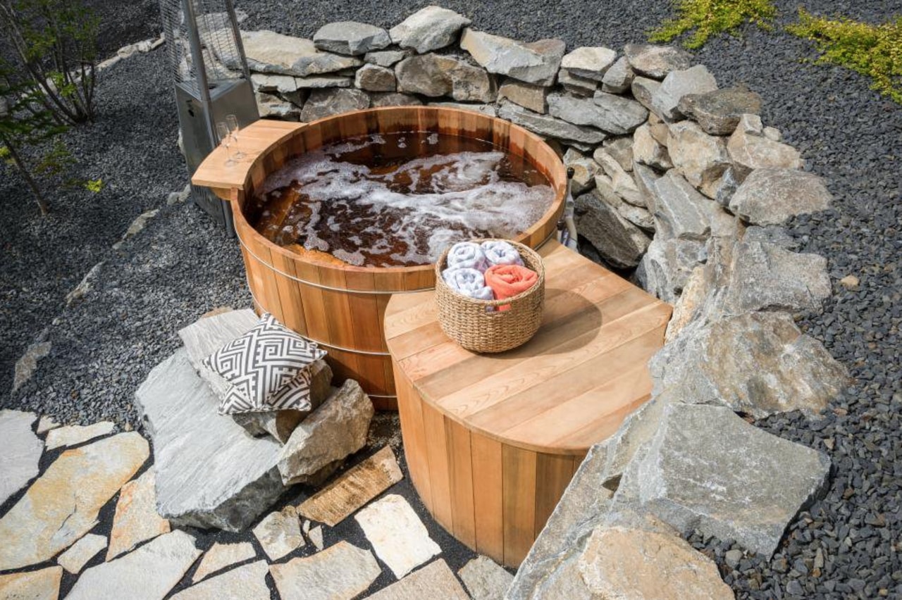 Whenever the spa is used, add double chlorine rock, water feature, gray