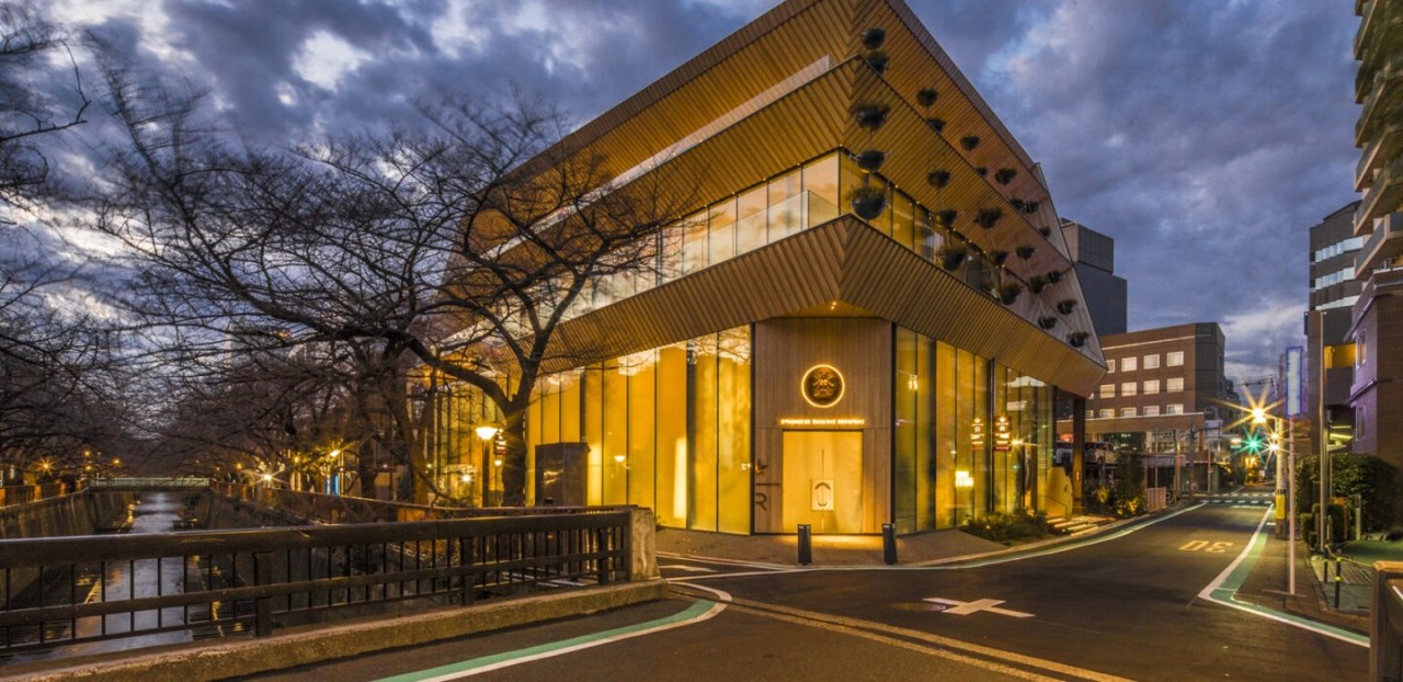 Starbucks opens its fifth Roastery on the planet arch, architecture, building, commercial building, estate, facade, home, house, metropolitan area, mixed-use, night, property, real estate, residential area, brown
