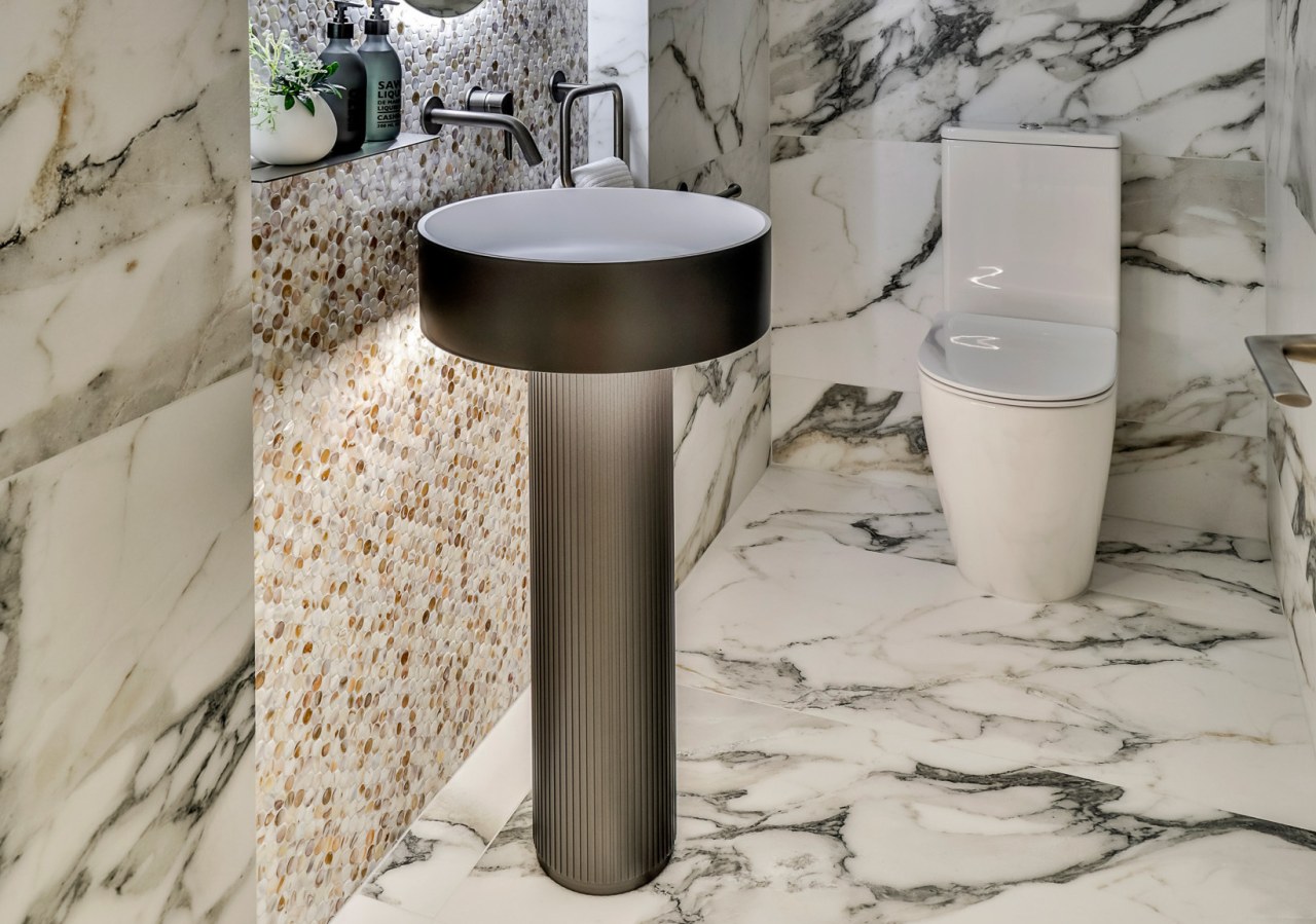 Adding a shallow alcove created a dedicated home 