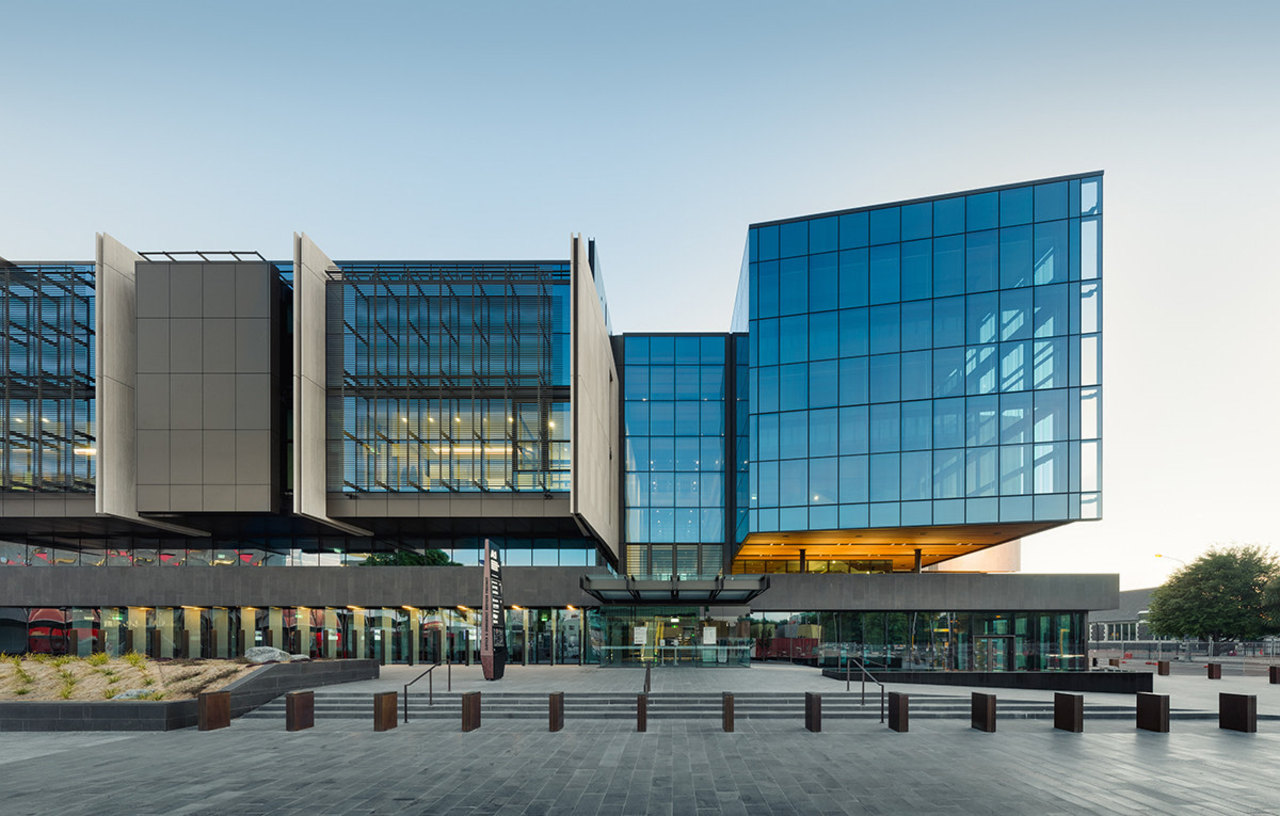 Warren and Mahoney in association with Opus Architecture architecture, building, commercial building, condominium, convention center, corporate headquarters, facade, headquarters, metropolis, metropolitan area, mixed use, reflection, sky, white