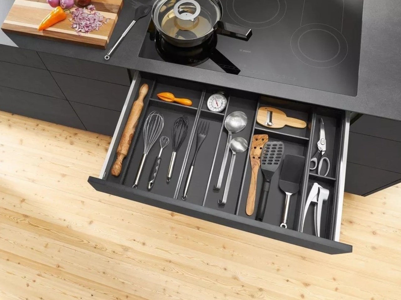 AMBIA-LINE from Blum furniture, product design, tool, orange, black