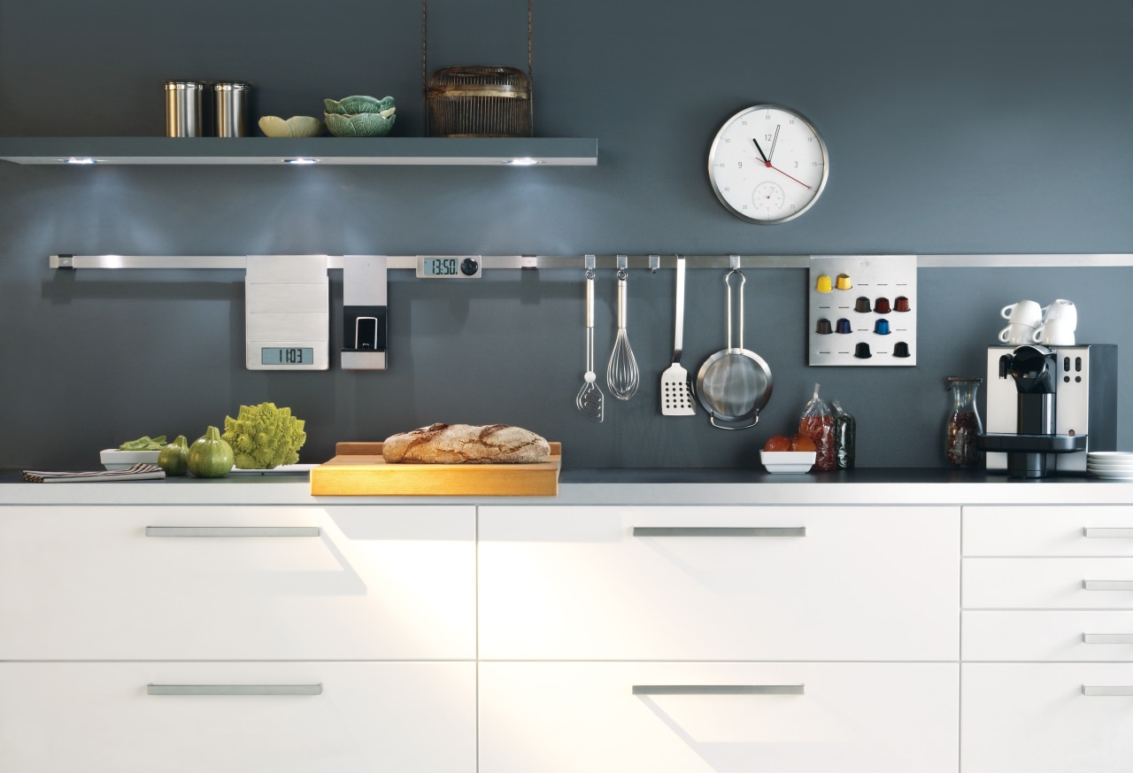 The Studio of Tableware – Rosle Open Kitchen countertop, cuisine classique, furniture, home appliance, interior design, kitchen, kitchen appliance, kitchen stove, product, product design, small appliance, white, gray