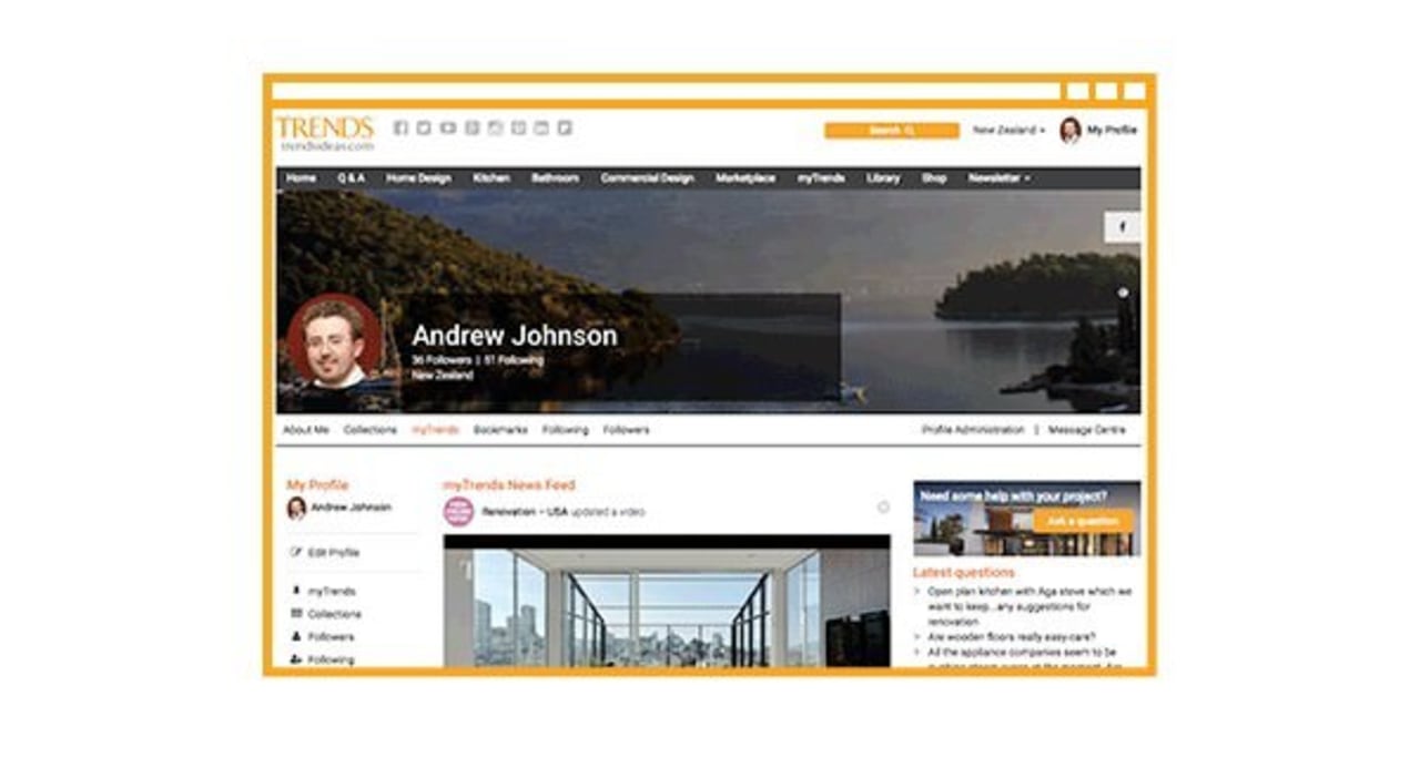 Your new home on Trends Ideas display advertising, multimedia, software, website, white