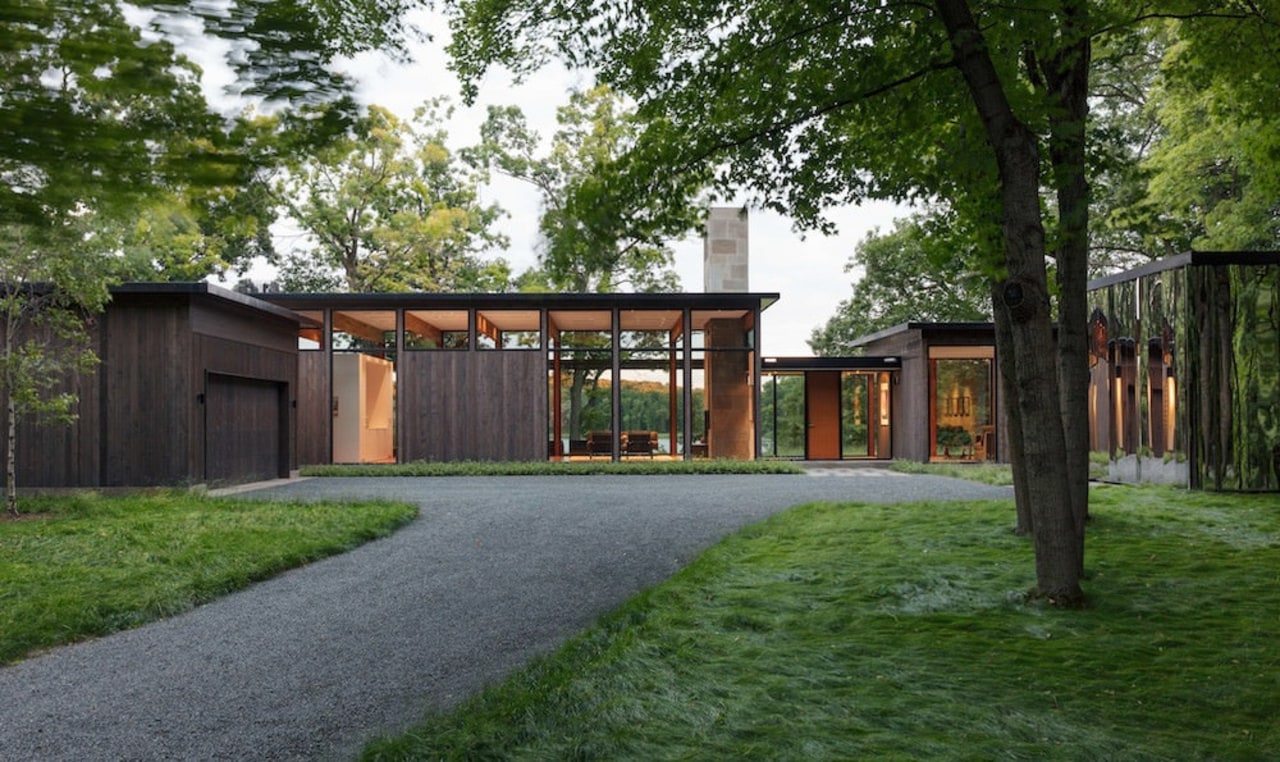 Another view of the home in the evening architecture, cottage, estate, facade, home, house, pavilion, property, real estate, shed, green