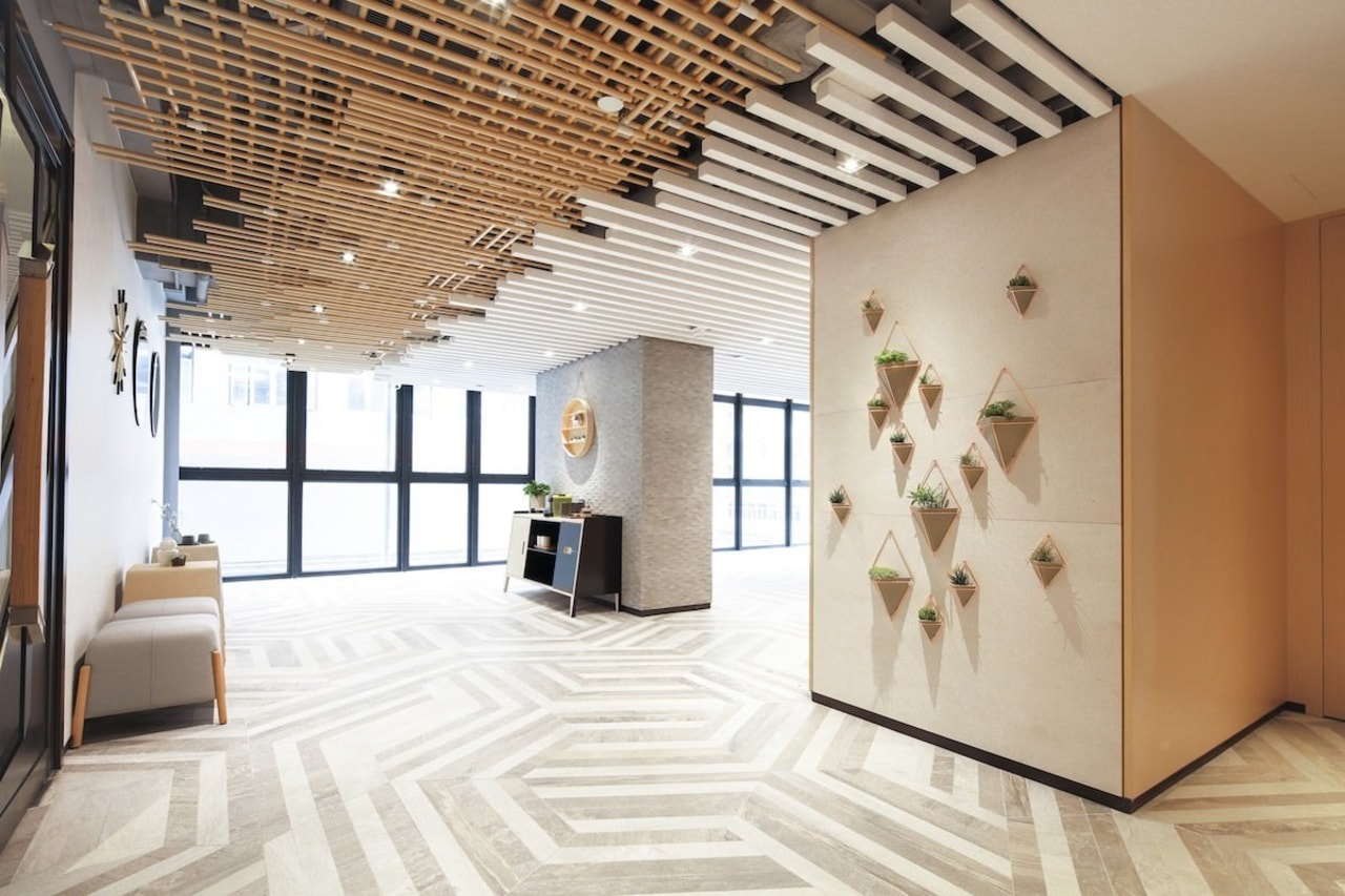 Hotel Ease Access ceiling, daylighting, estate, floor, flooring, interior design, laminate flooring, lobby, property, real estate, wall, wood, wood flooring, white
