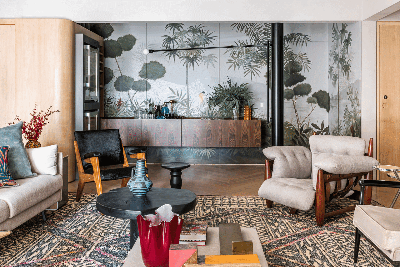 Previously a dark and windowless area, the bar 