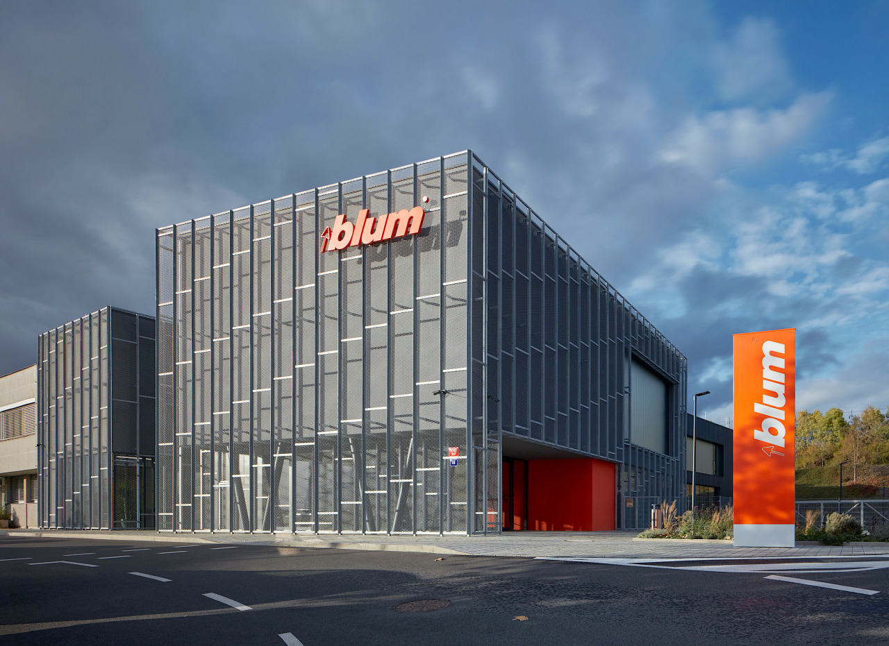Front elevation of the new Czech Blum HQ. 