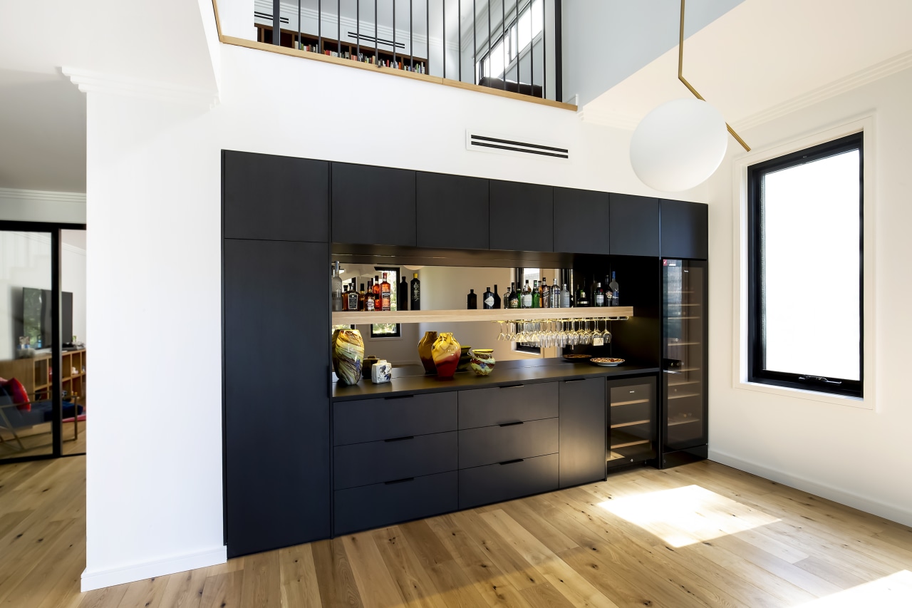 The bar cabinetry, in the formal dining room, 