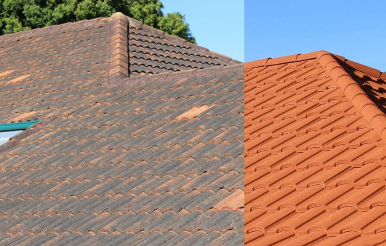 To Repair Or Re Roof 1 - brick brick, brickwork, facade, outdoor structure, roof, roofer, sky, wall, wood, wood stain, gray, orange