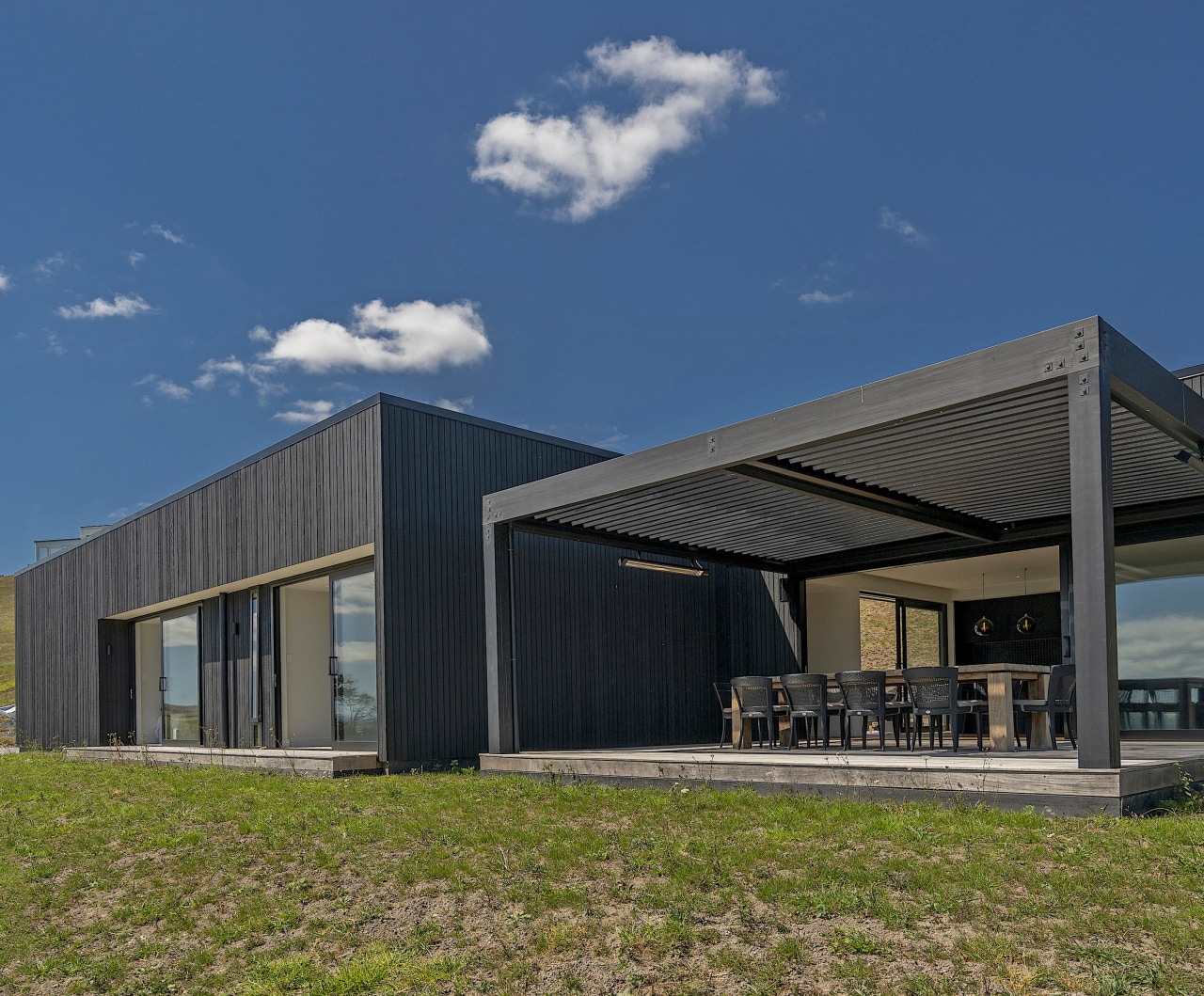 Graeme Campbell / Landmark Homes – Winner – architecture, building, design, facade, home, house, property, real estate, roof, sky, blue