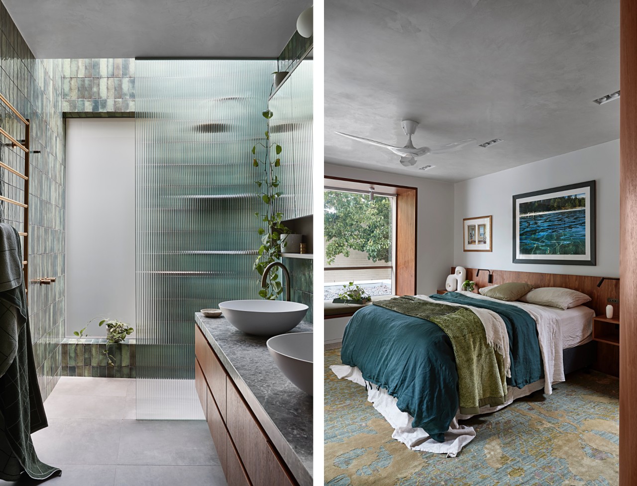 The master suite offers immersive experience where architecture, 