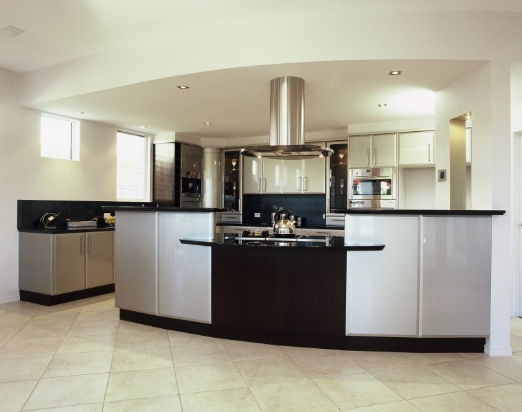 A view of a kitchen, cream tiled floor, cabinetry, countertop, cuisine classique, floor, flooring, interior design, kitchen, real estate, room, gray, white