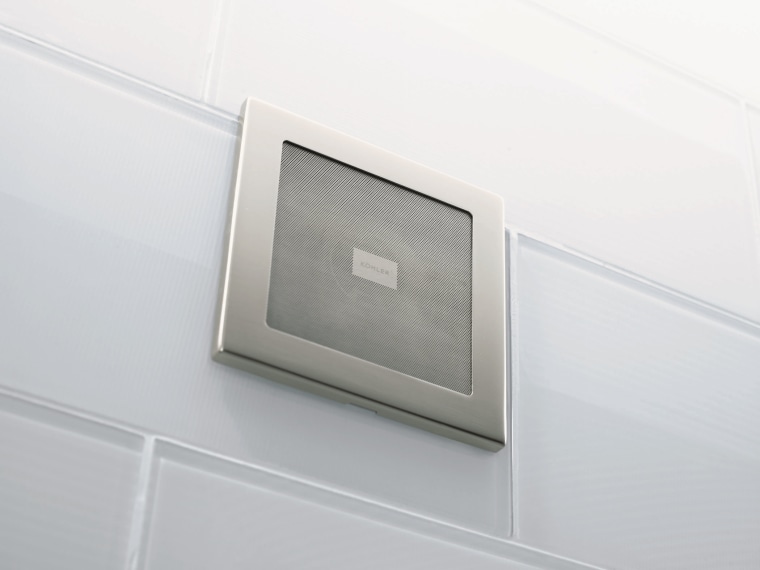 A view of these showers that feature the product design, white, gray