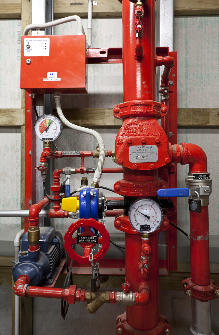 Equipment that ensured the security and safety of fire hydrant, machine, product, pumping station, red