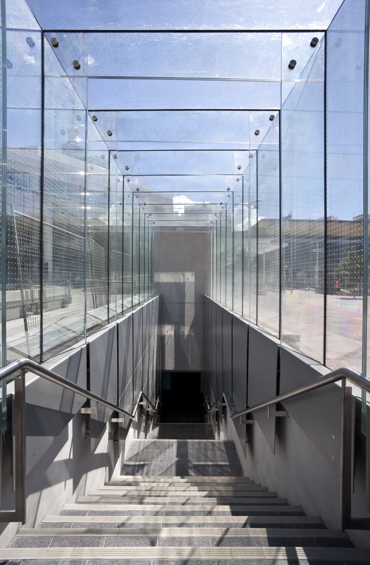 Specialist architectural glazing company Glass Projects supplied and architecture, building, daylighting, glass, handrail, structure, gray, teal