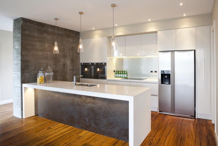 To ensure the home is well equipped for cabinetry, countertop, floor, flooring, hardwood, interior design, kitchen, real estate, room, wood flooring, gray