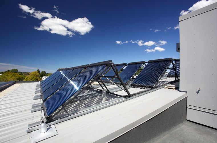 Forté Health is the first medical facility in architecture, daylighting, energy, roof, sky, solar energy, solar panel, solar power, technology, blue, gray