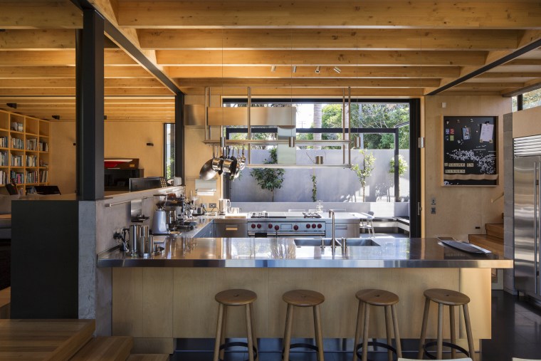 This kitchen in a new home takes centre interior design, kitchen, brown