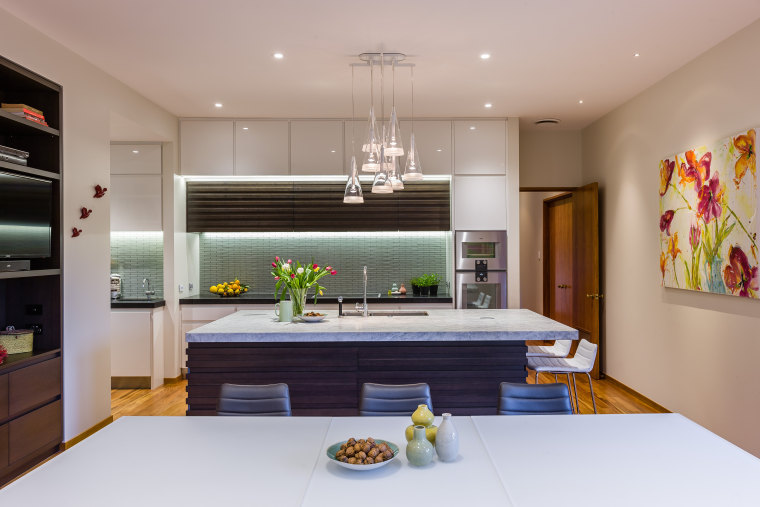 Divide and rule this kitchen renovation by countertop, interior design, interior designer, kitchen, living room, real estate, room, gray