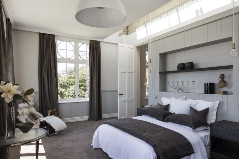 Old and new an exterior of the bed frame, bedroom, ceiling, furniture, home, interior design, real estate, room, window, gray