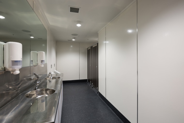 High-impact strength-, stain-, scratch- and moisture-resistant, and not architecture, ceiling, floor, glass, interior design, office, real estate, gray