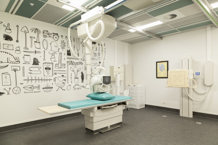 For the Aorangi Specialist Centre in Palmerston North, ceiling, exhibition, hospital, interior design, product design, white