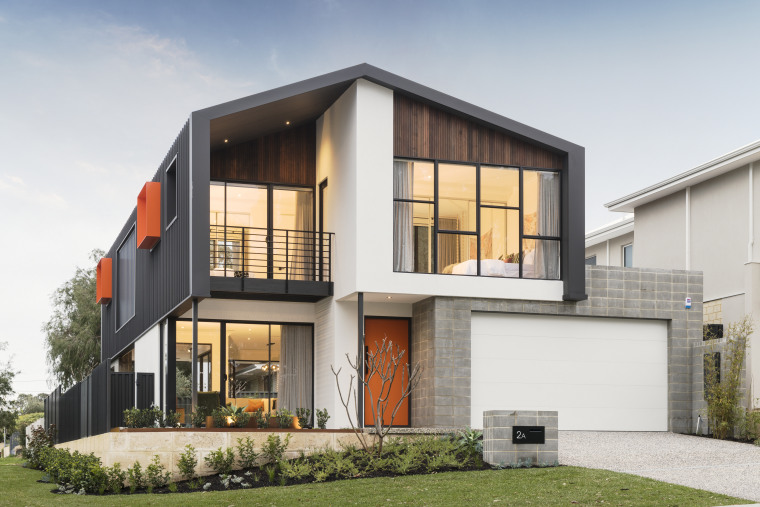 Whilst the garage is constructed of industrial concrete apartment, architecture, building, estate, facade, home, house, interior design, land lot, material property, property, real estate, residential area, roof, room, villa, white, gray
