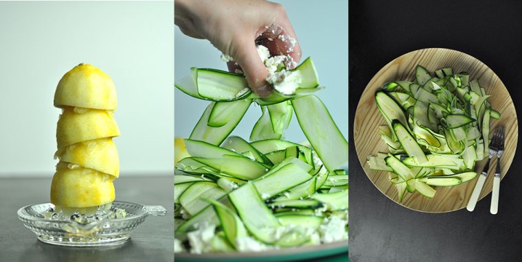 Courgette Lemon Salad – Fisher and Paykel dish, food, produce, vegetable, vegetarian food, zucchini, green