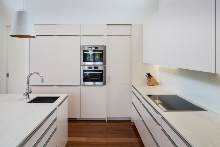 ​​​​​​​Want all the function but none of the cabinetry, benchtop, home appliances, interior design, kitchen, Damien Hannah, sleek, minimalist