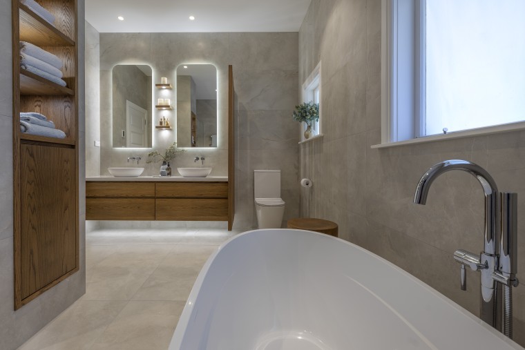 Stretch out and relax – a curvaceous tub gray