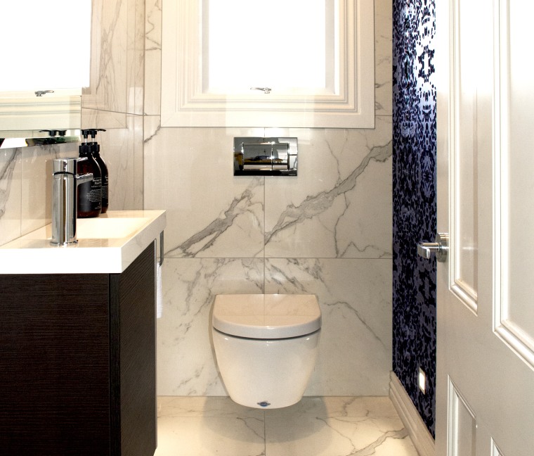 Being used solely by the children, the wallpaper architecture, bathroom, bathroom accessory, bathroom cabinet, bidet, floor, home, interior design, wallpaper, marble, material property, plumbing, plumbing fixture, property, room, sink, tap, tile, toilet, toilet seat, wall, white