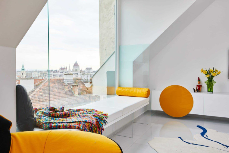 The building lies in the historical centre of architecture, home, house, interior design, living room, room, yellow, gray, white