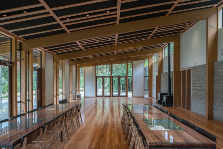WINNER: Te Wharehou o Waikaremoana / Te Wharehou o architecture, ceiling, daylighting, interior design, lobby, real estate, wood, brown