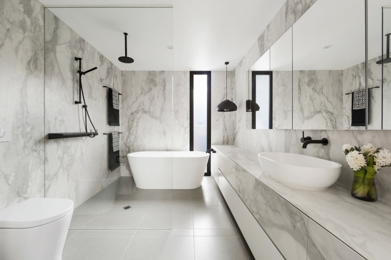 LSA Architects - TIDA AUS 2017 – Architect-designed architecture, bathroom, floor, flooring, home, interior design, plumbing fixture, product design, room, tap, tile, gray