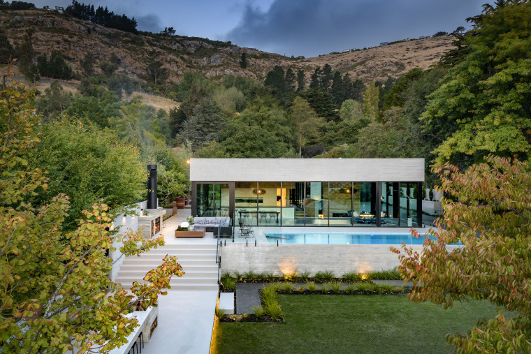 Freeman Ball Developments – Winner – 2019 TIDA architecture, building, estate, home, house, lake, landscape, mountain, natural landscape, nature, property, real estate, room, tree, villa, brown