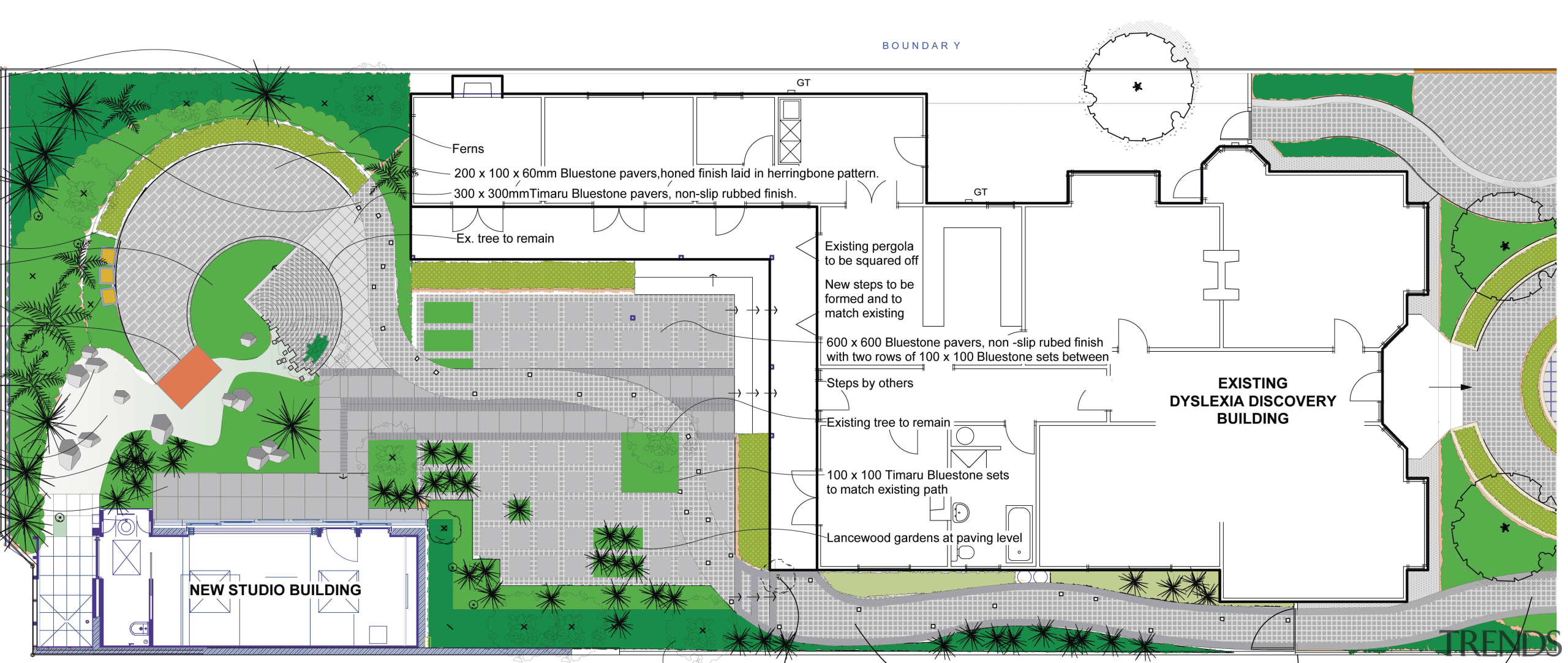 View of landscape architectural plans. - View of architecture, area, floor plan, land lot, line, map, neighbourhood, plan, residential area, suburb, urban design, white