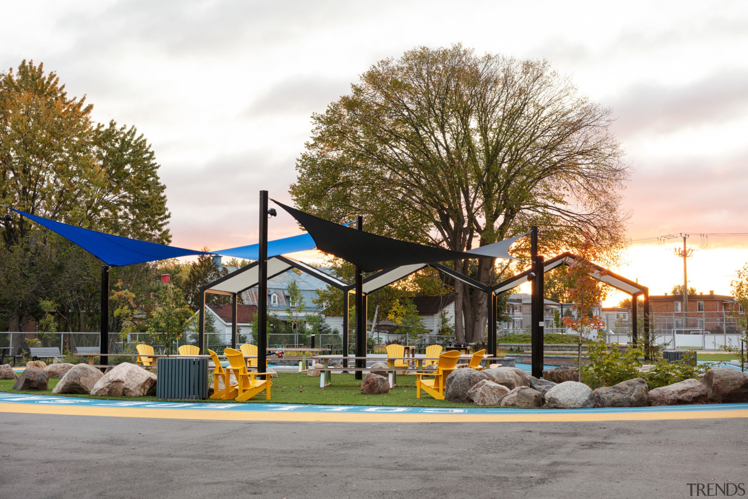 The heart of the dynamic new school grounds. 