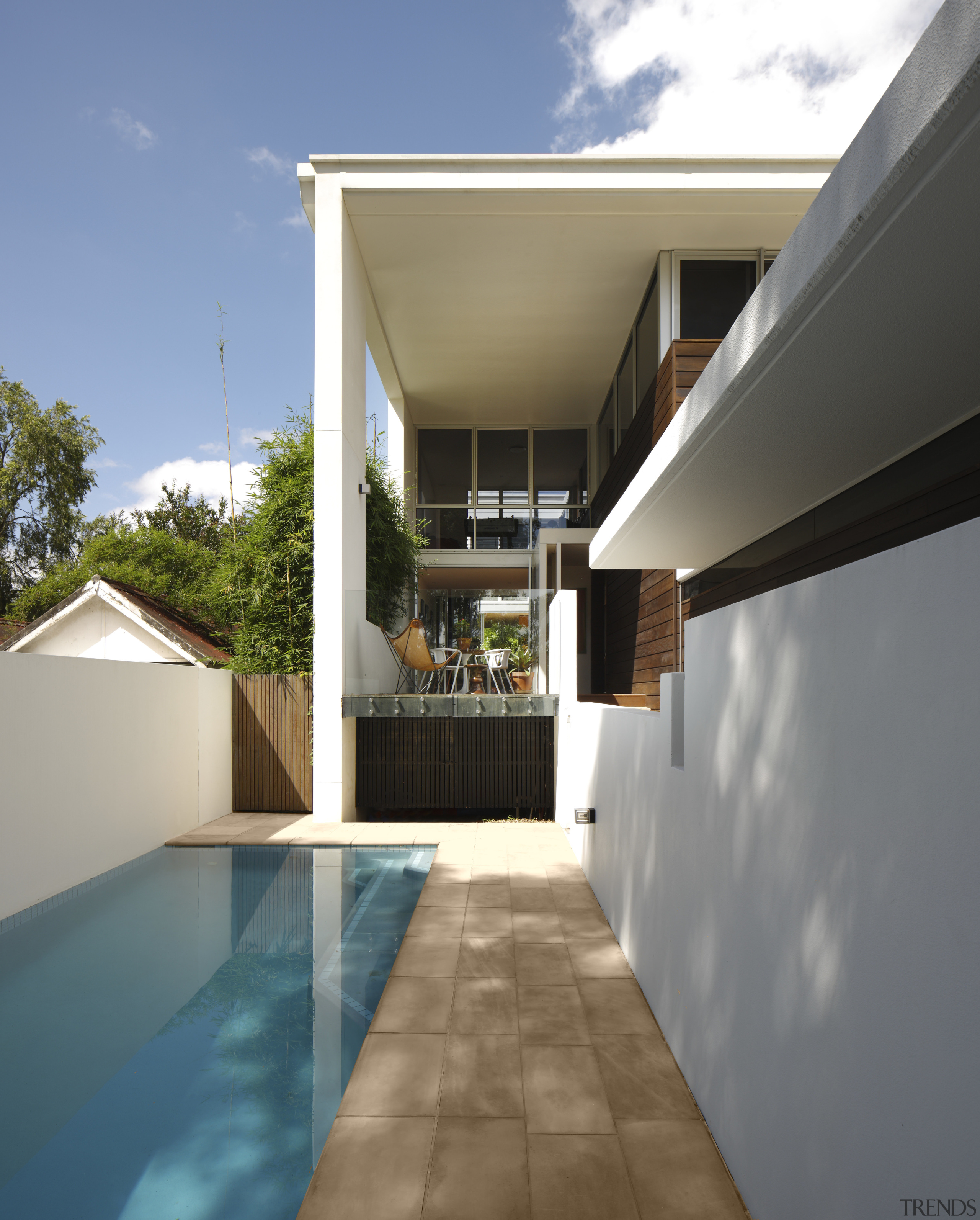 Pool area. - architecture | daylighting | estate architecture, daylighting, estate, facade, home, house, interior design, property, real estate, residential area, roof, window