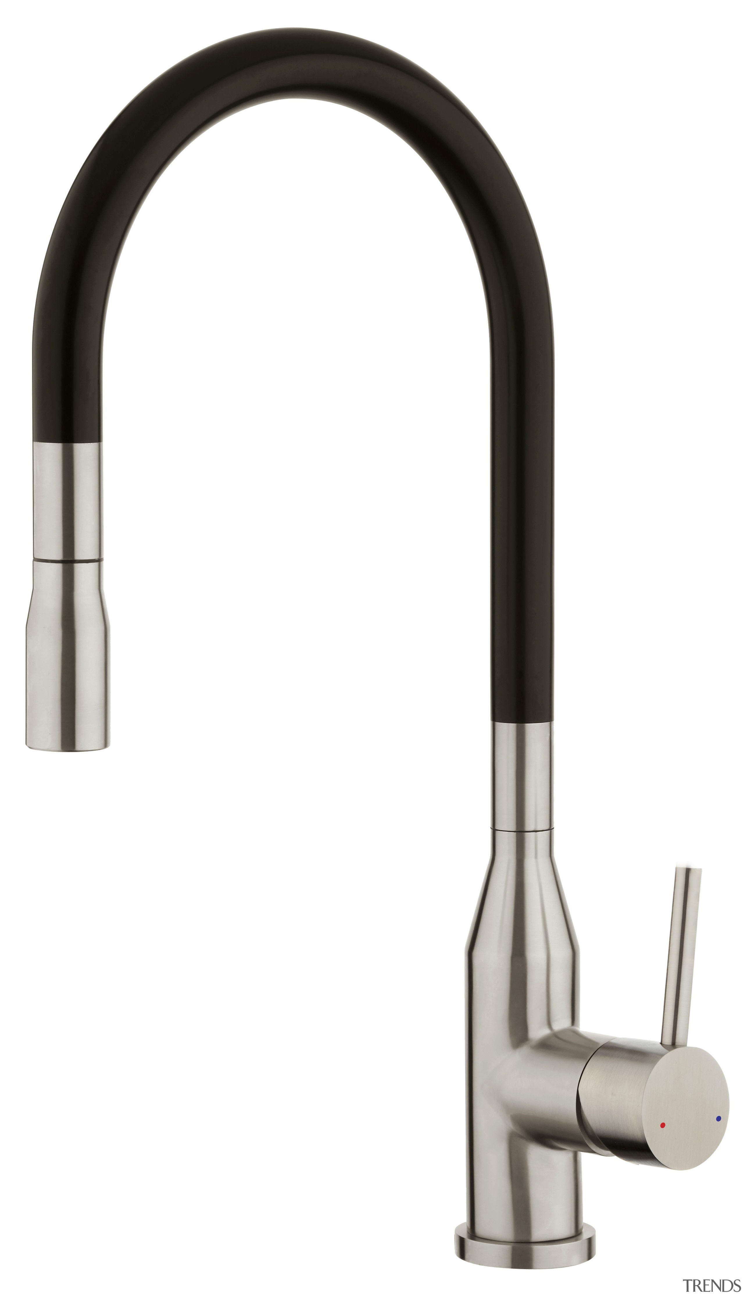 Purity Minimal Black Spout Pulldown Sink Mixer PUR012 hardware, plumbing fixture, product, product design, tap, white