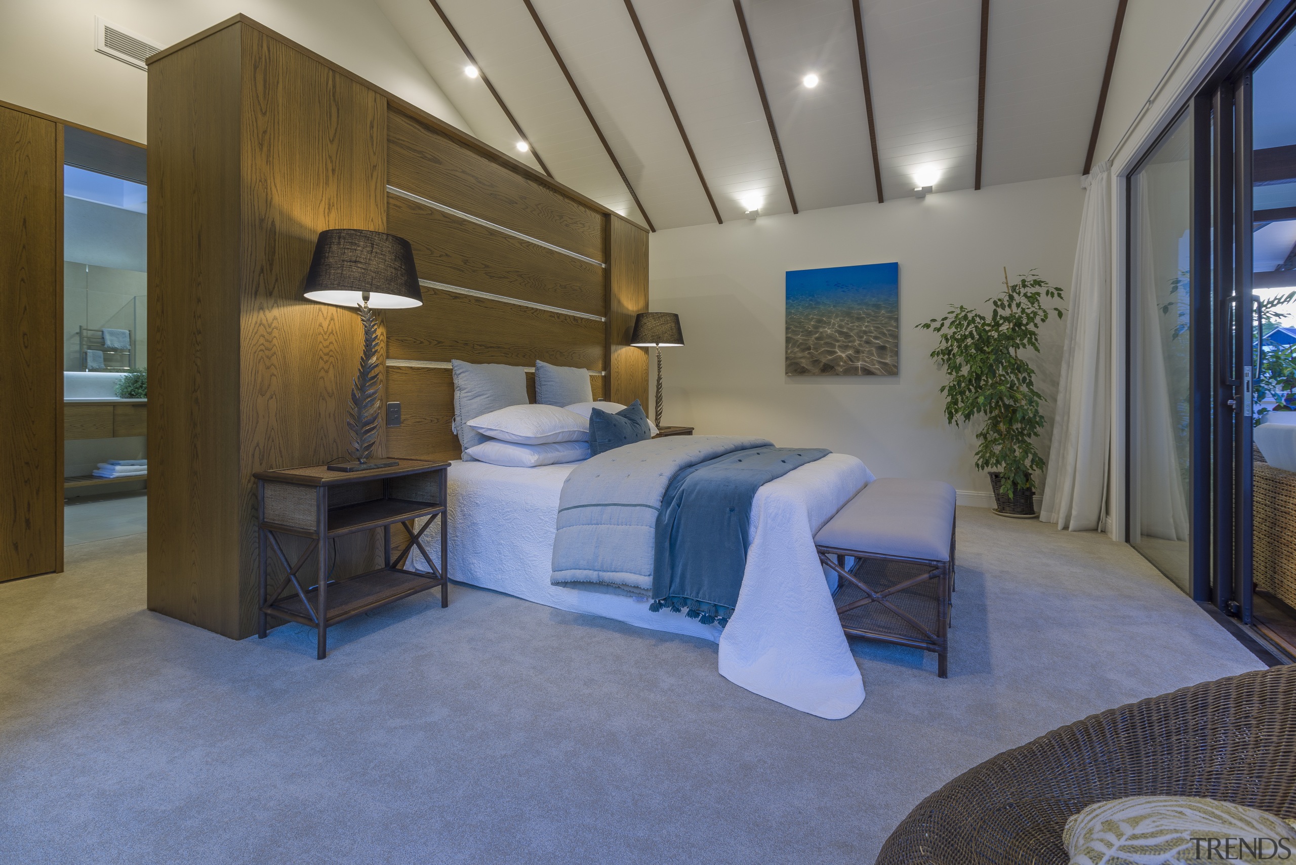 ​​​​​​​Kira Gray designed this feature master bedhead which architecture, bedroom, furniture, house, interior design, Kira Gray, Fyfe Kitchens