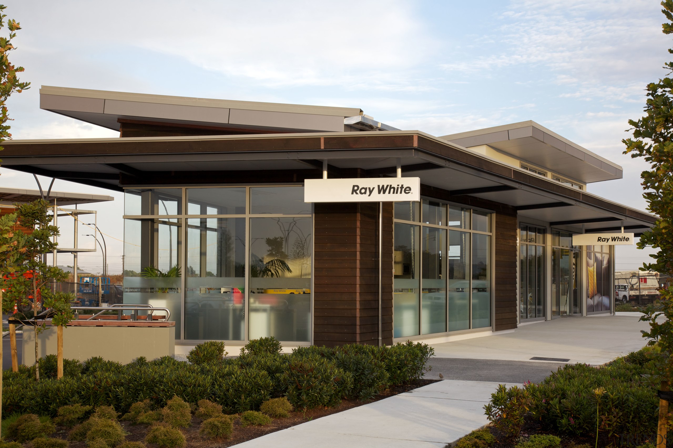 A high standard of specification is evident in house, real estate, brown, white